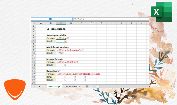 LET, dando nomes aos seus cálculos